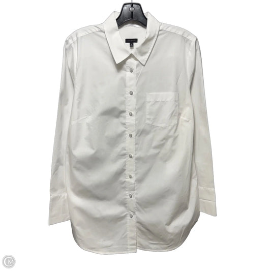 Top Long Sleeve By Talbots In White, Size: M