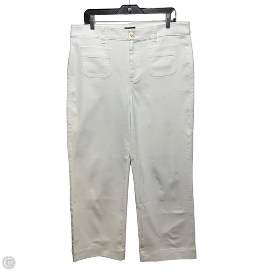 Relaxed Trouser Jeans By Talbots In White Denim, Size: 14