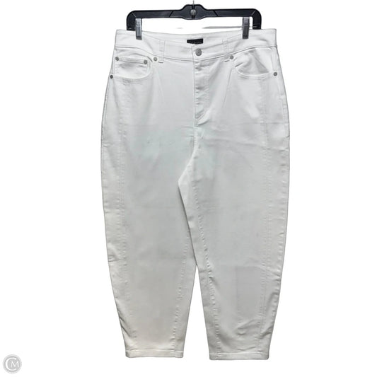 Relaxed Barrel Jeans By Talbots In White, Size: 12