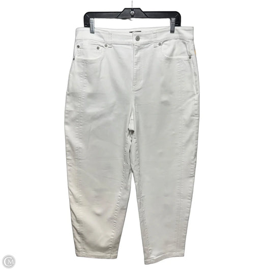 Relaxed Barrel Jeans By Talbots In White, Size: 12