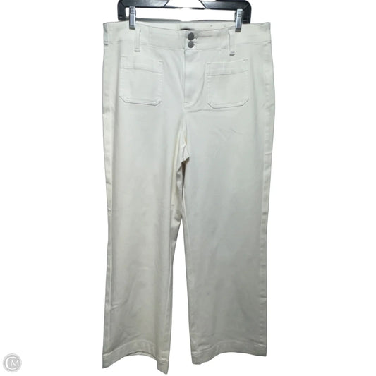 Jeans Wide Leg By Talbots In Cream, Size: 14
