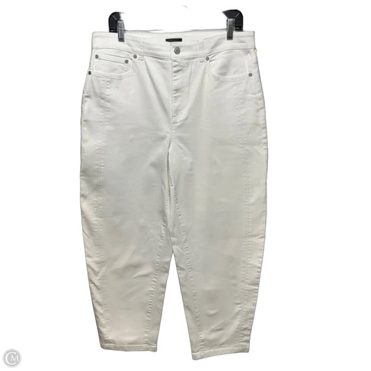Relaxed Barrel Jeans By Talbots In White, Size: 12