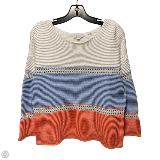 Sweater By Kinross In Blue & Orange, Size: M