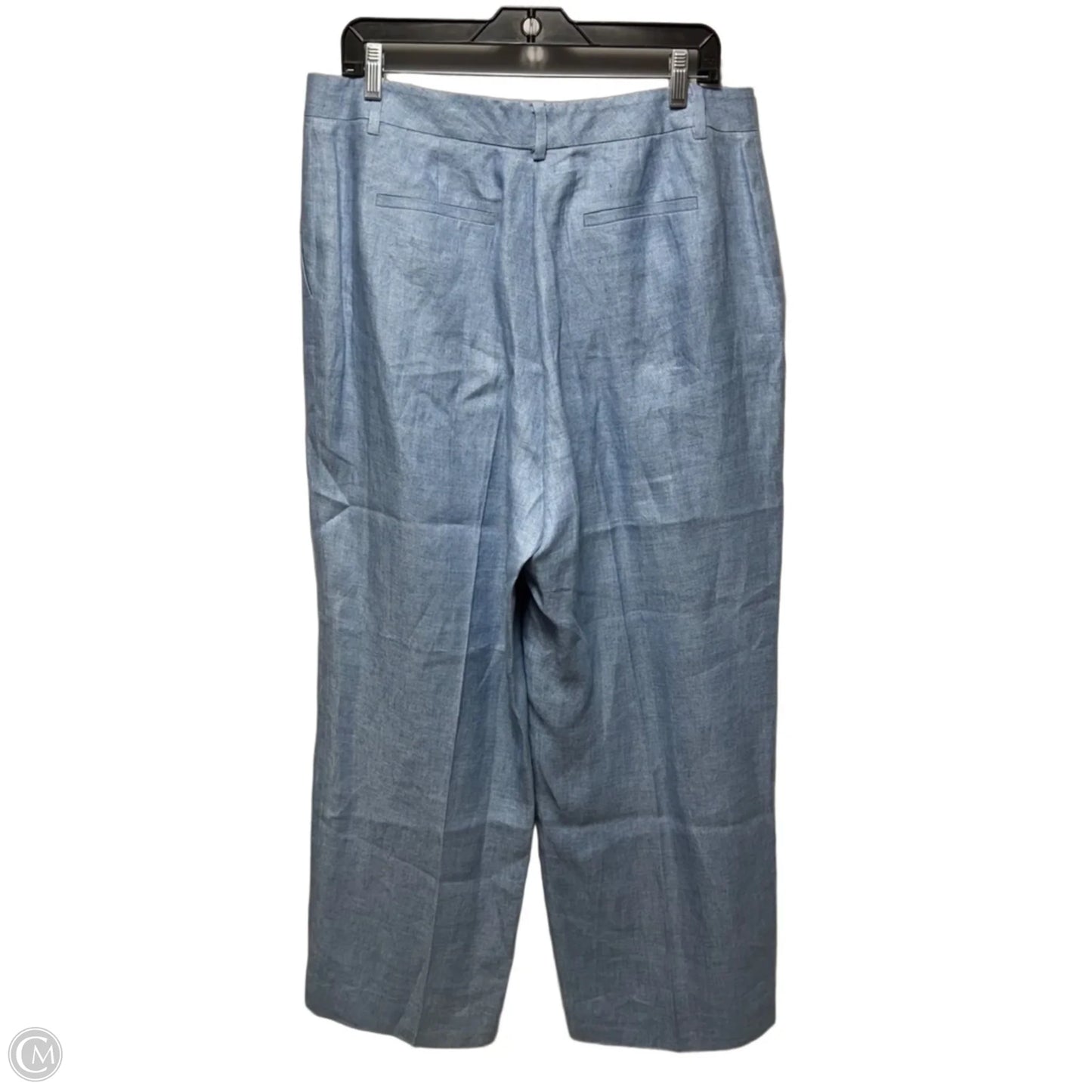Sullivan 100% Linen Trousers Designer By Lafayette 148 In Blue, Size: 14