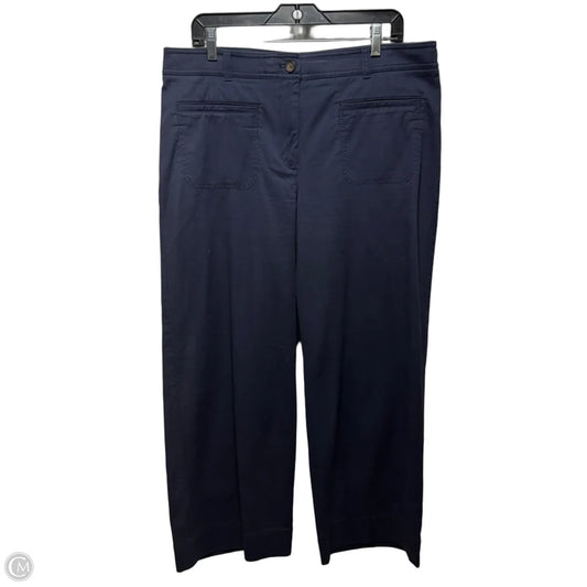 Ottoman Pants Wide Leg By Talbots In Navy, Size: 14