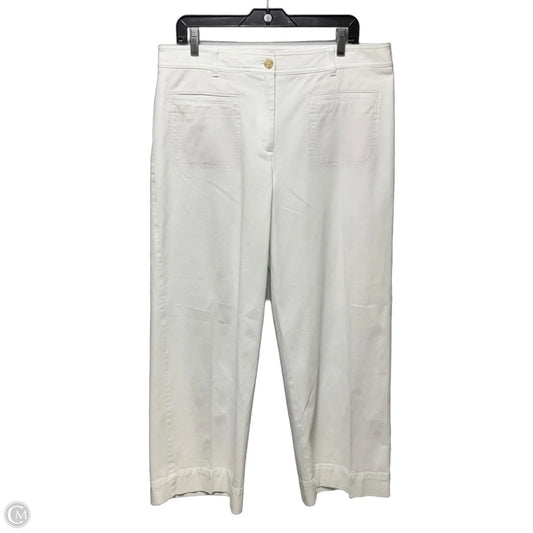 Ottoman Pants Wide Leg By Talbots In White, Size: 14