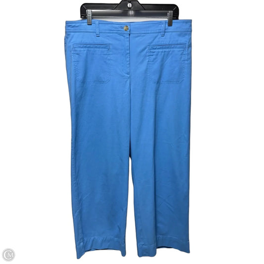 Ottoman Pants Wide Leg By Talbots In Blue, Size: 14