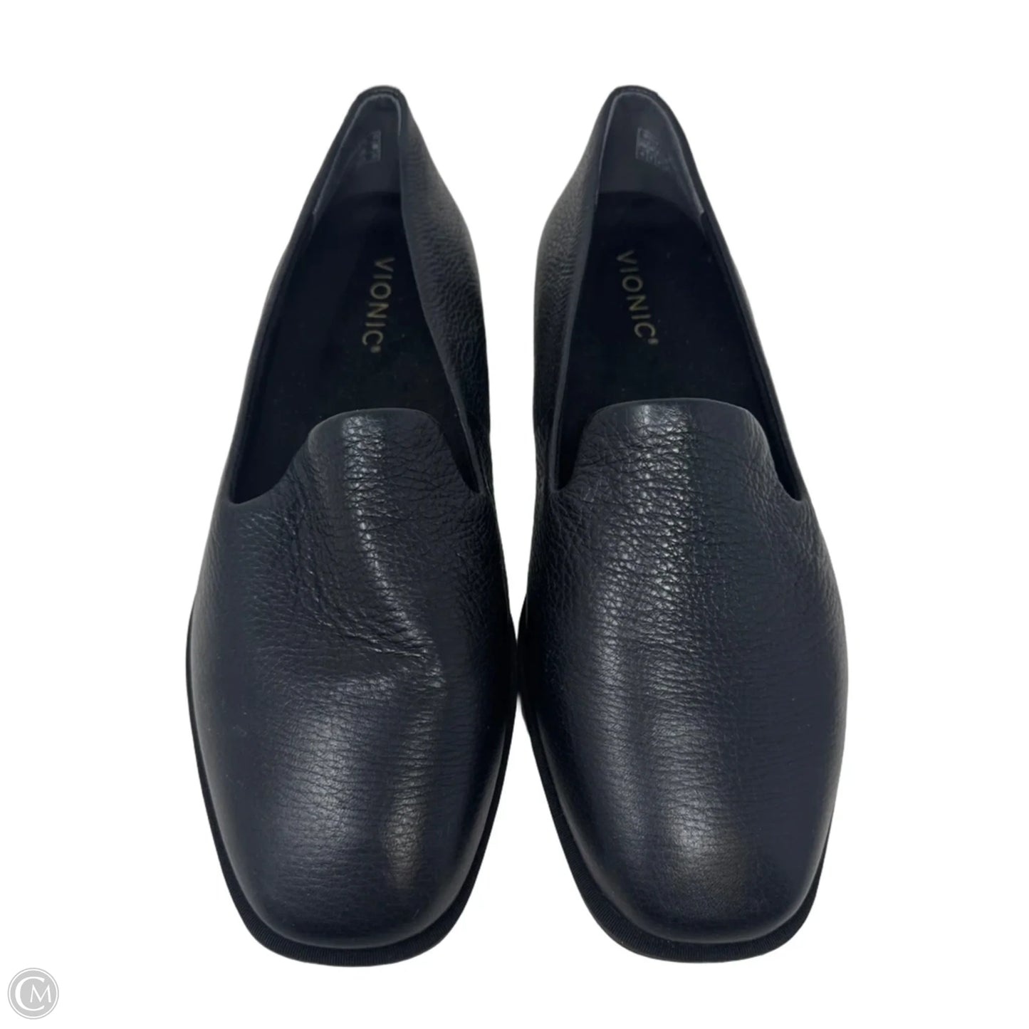 Willa Leather Loafer Shoes Flats By Vionic In Black, Size: 10