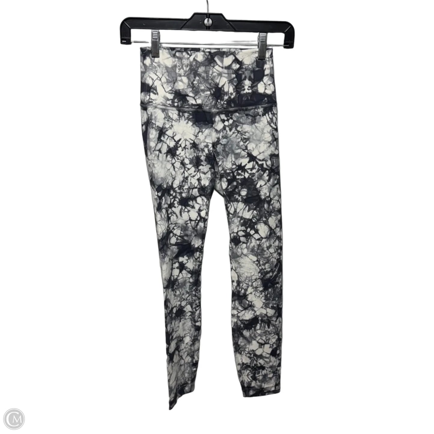 Athletic Leggings By Lululemon In Cream & Grey, Size: 2