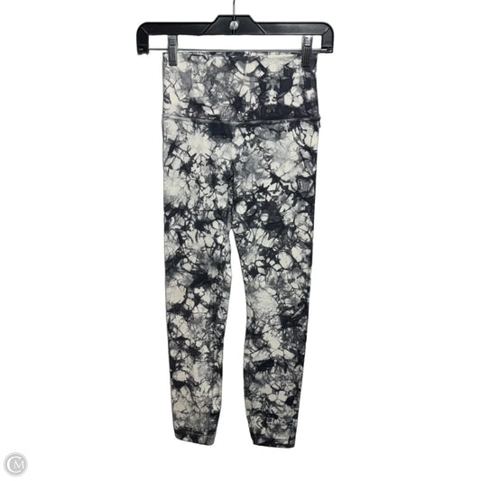 Athletic Leggings By Lululemon In Cream & Grey, Size: 2