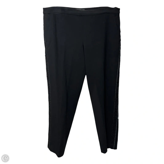 Jennifer Pants Luxury Designer By St John Collection In Black, Size: 14