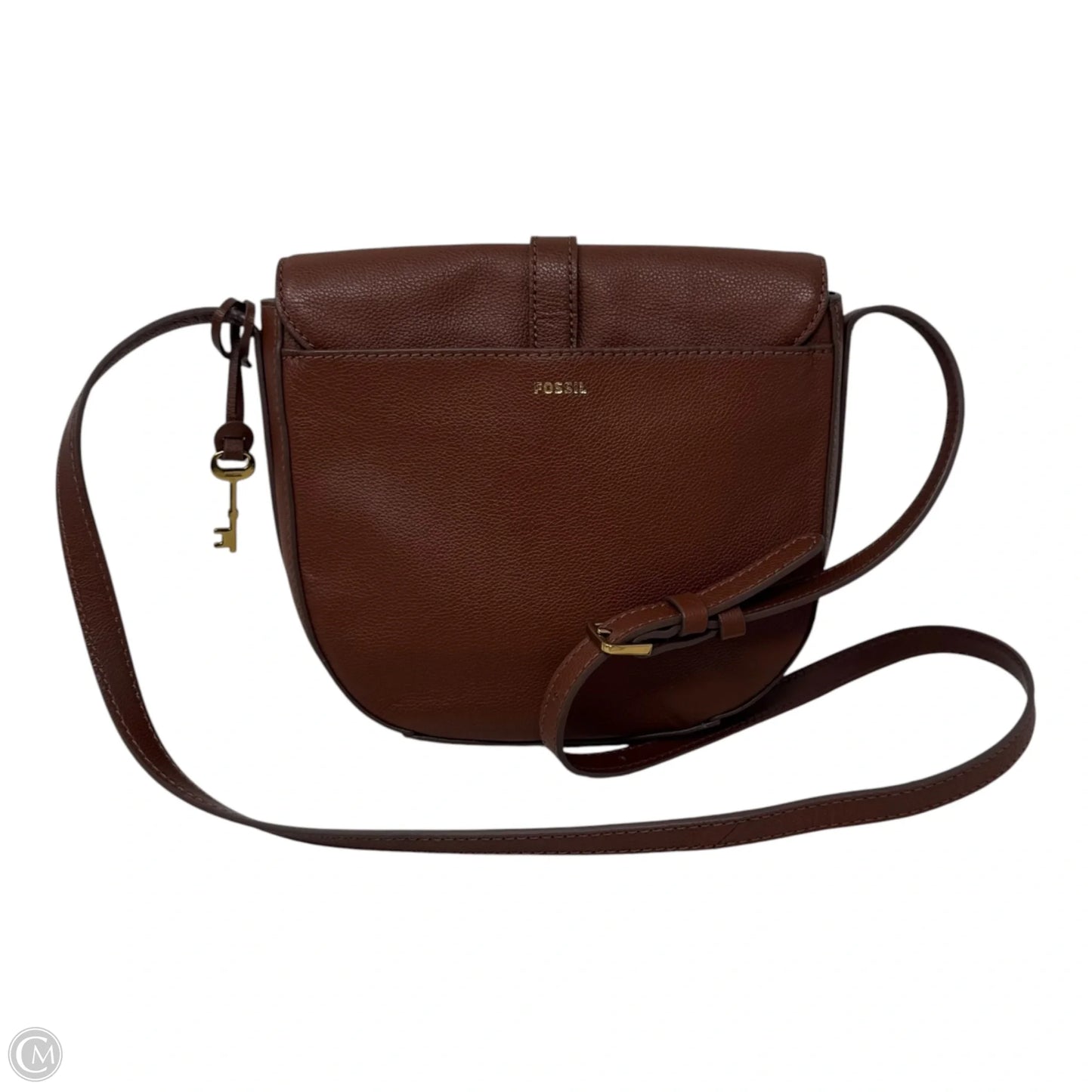Handbag Leather By Fossil, Size: Small