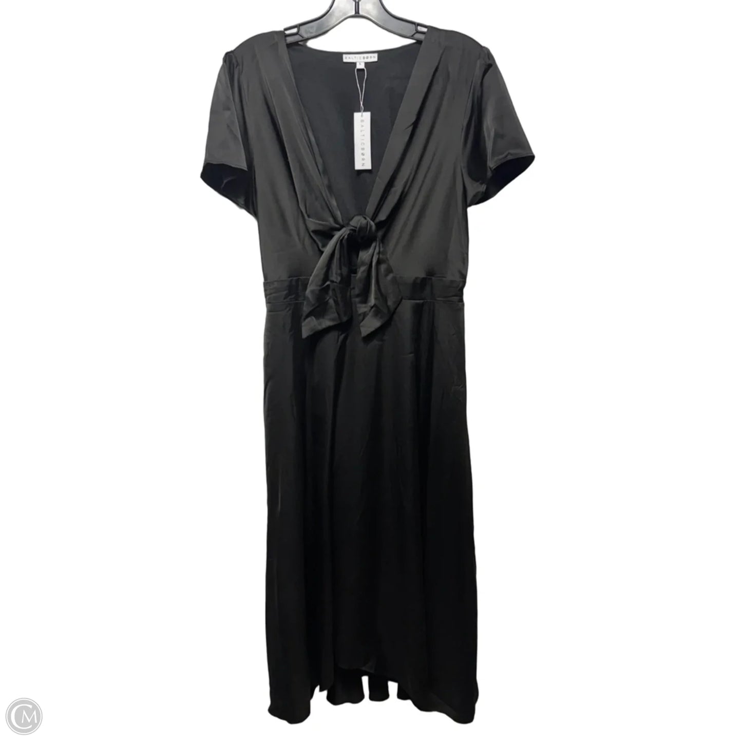 Poppy Satin Party Dress By Baltic Born In Black, Size: L
