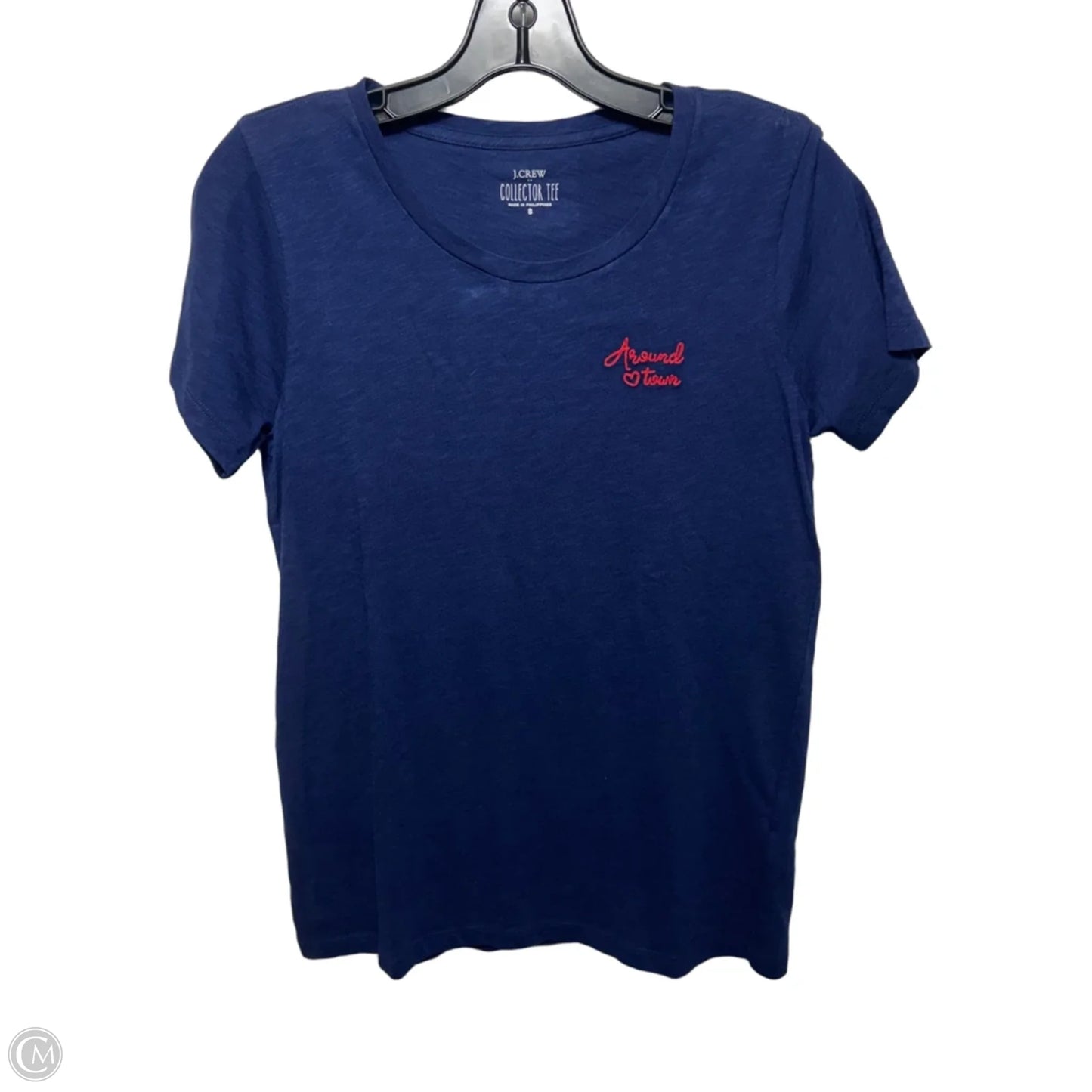 “Around <3 Town” Collectors Tee Top Short Sleeve Basic By J. Crew In Navy, Size: S