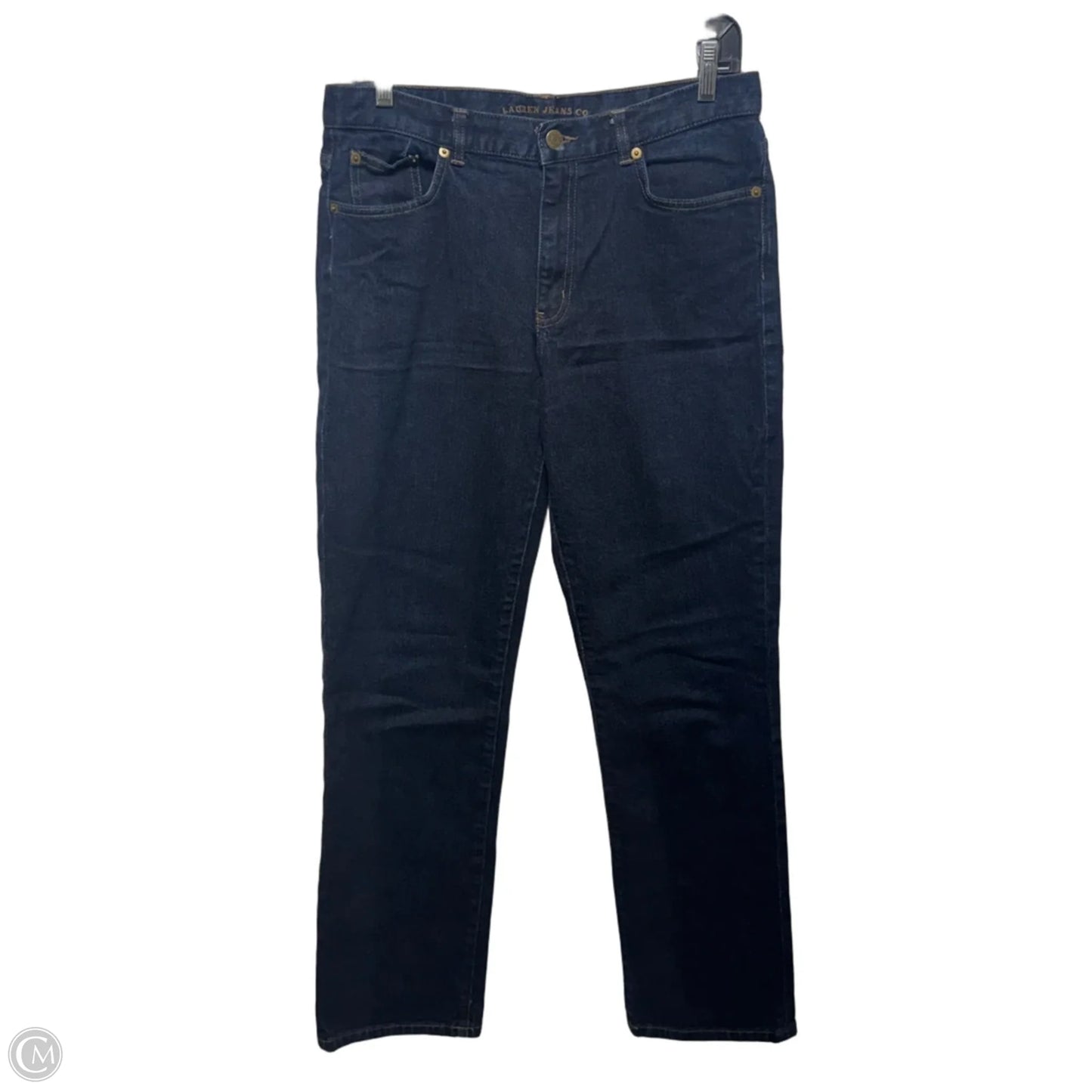 Jeans Straight By Lauren By Ralph Lauren In Blue Denim, Size: 10