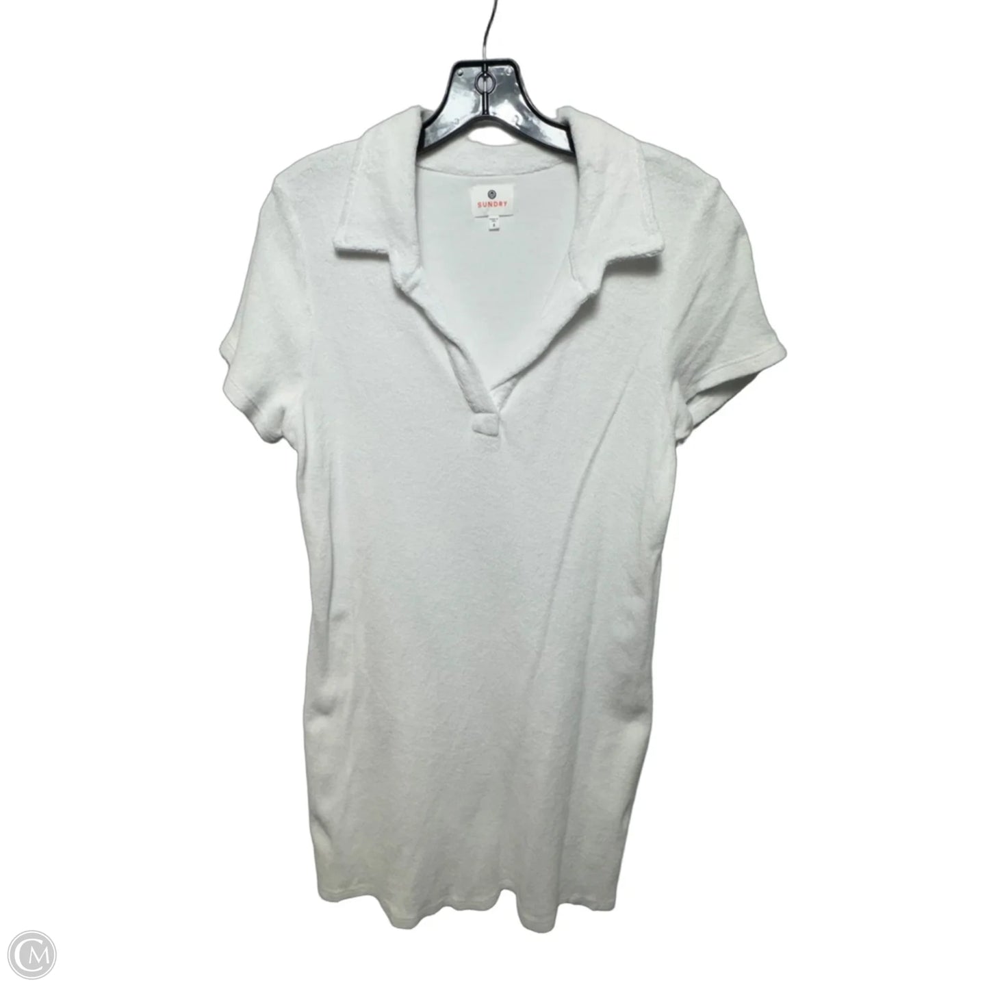 Terry Polo shirt dress By Sundry In White, Size: 2