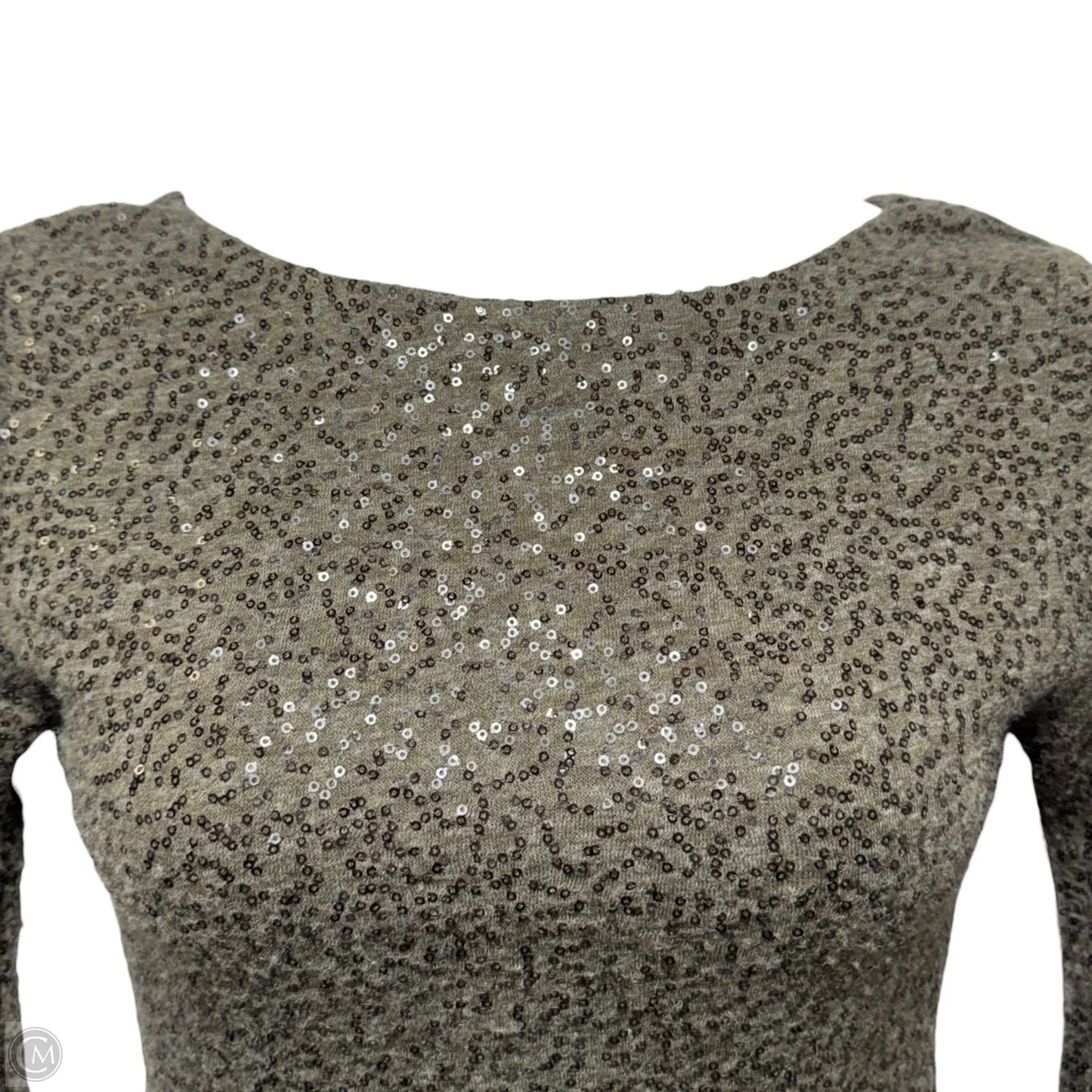 Sequin Embellished Mini Dress Designer By Alice + Olivia In Taupe, Size: M (estimated)