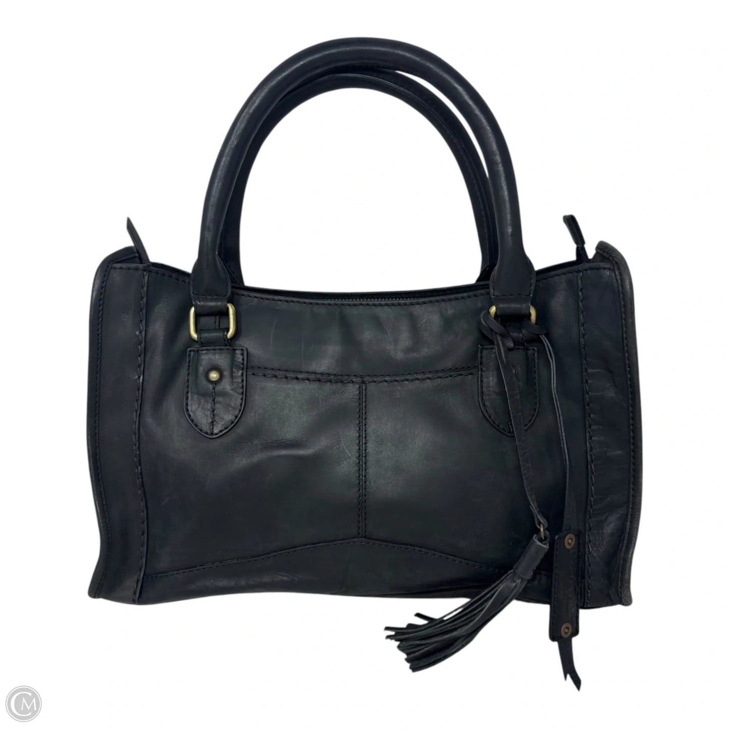 Handbag Leather By Diba, Size: Medium