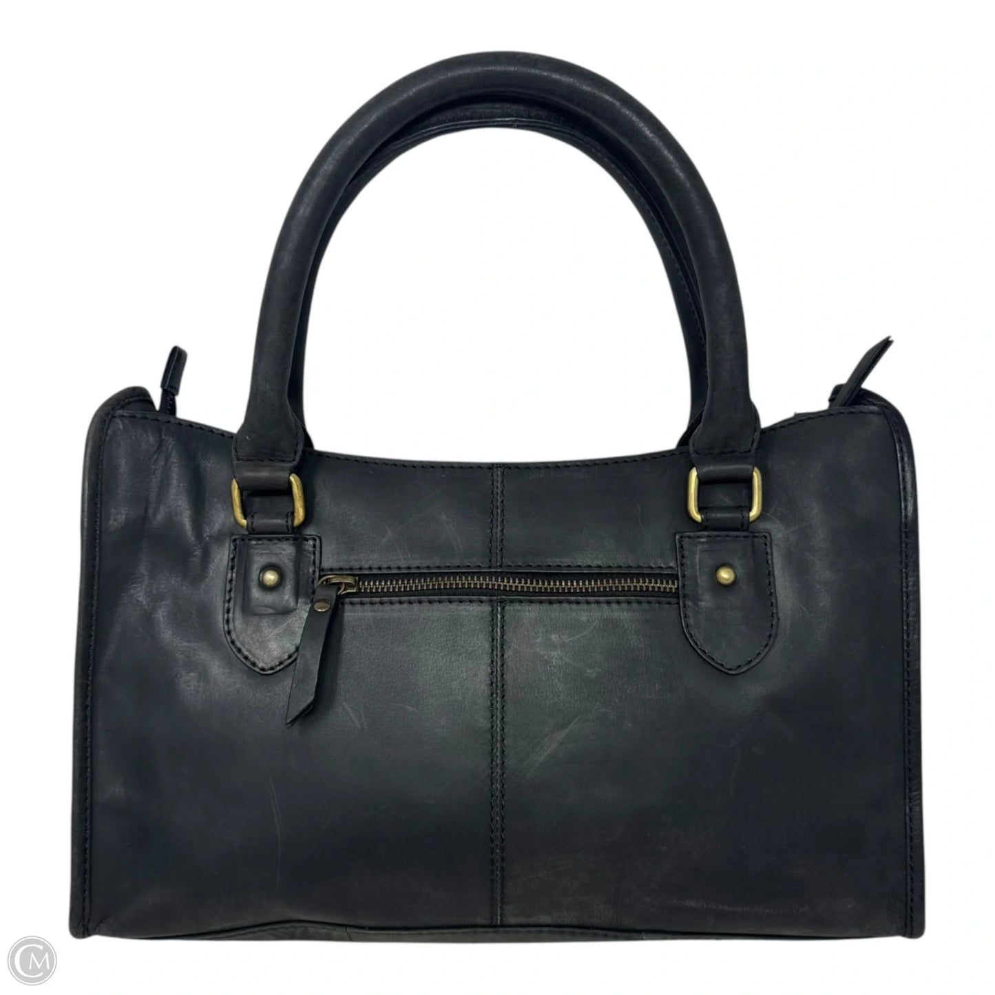 Handbag Leather By Diba, Size: Medium