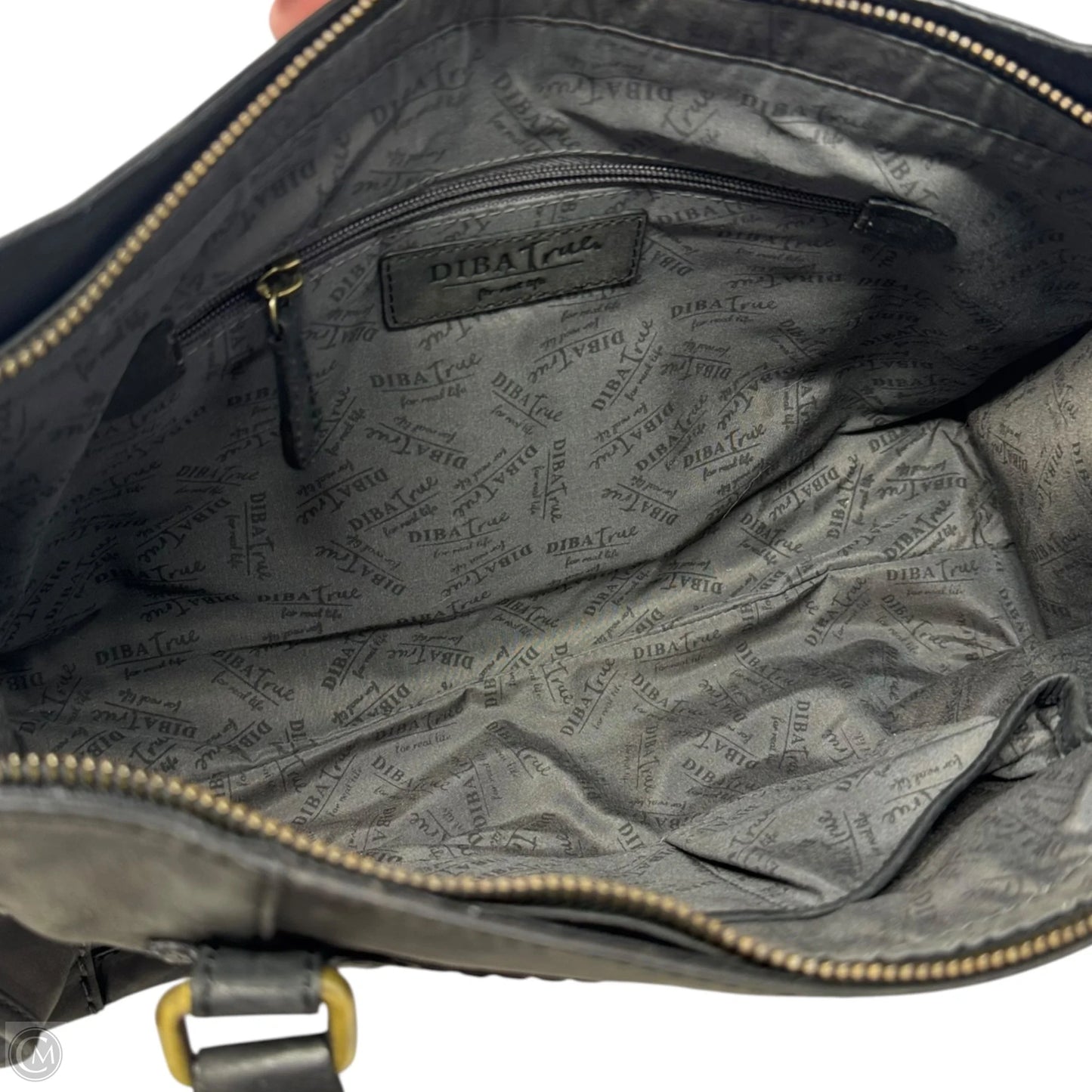 Handbag Leather By Diba, Size: Medium