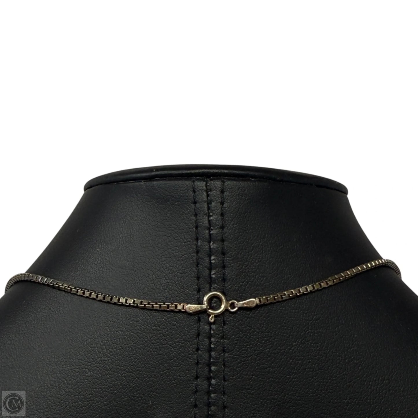 Italian Sterling Silver Box Chain Necklace Stamped GM