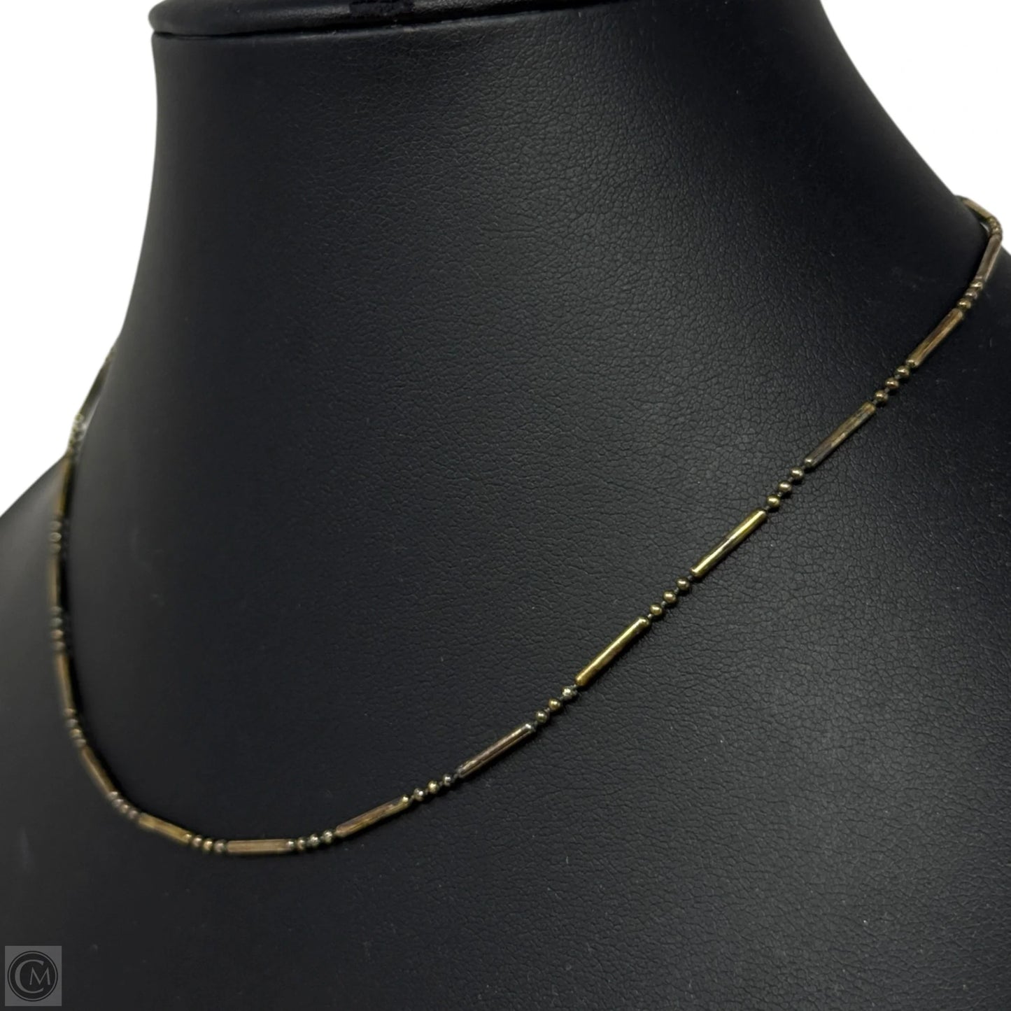 Italian Sterling Silver Bar & Bead Necklace