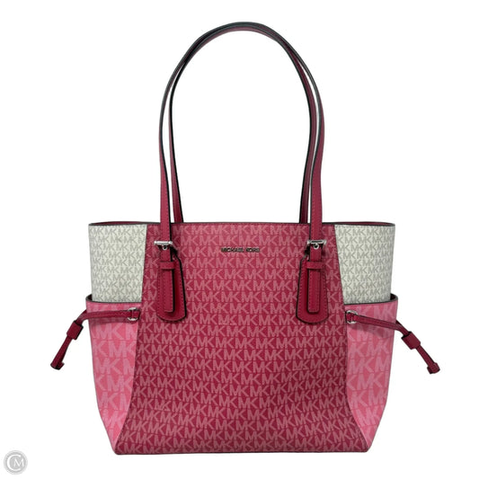 Voyager Large Color-Block Signature Logo Tote By Michael By Michael Kors, Size: Medium