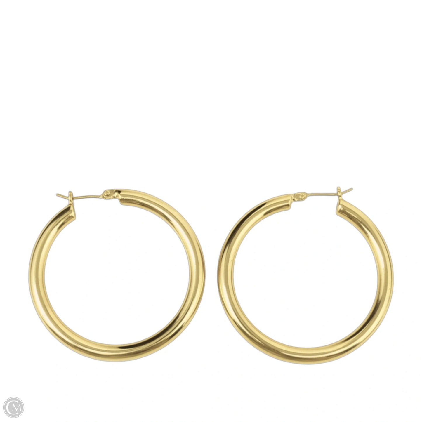 1.5” Gold Tone Hoop Earrings