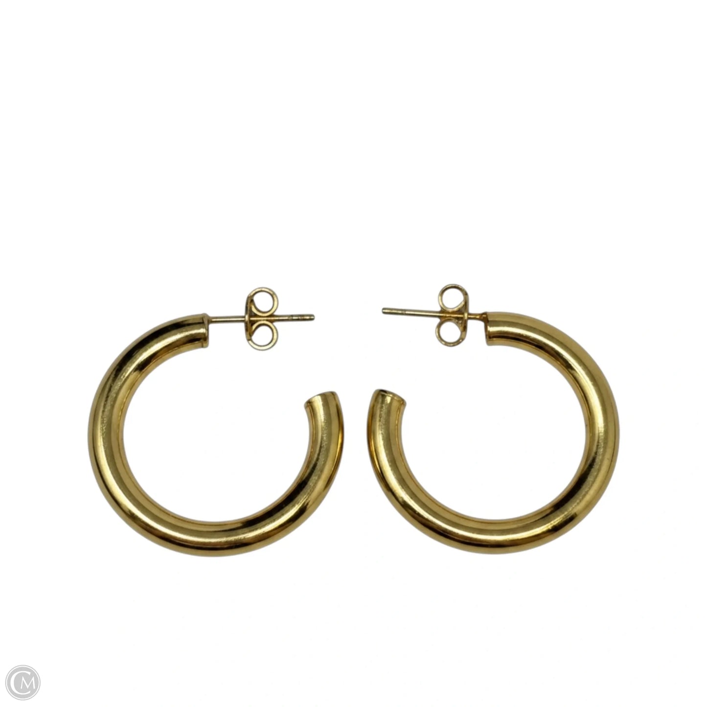 1” Gold Tone Hoop Earrings