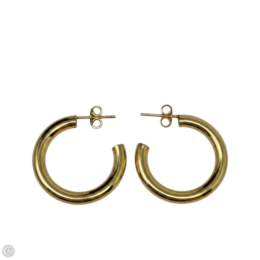 1” Gold Tone Hoop Earrings