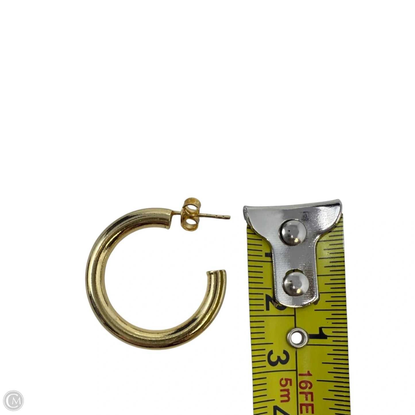 1” Gold Tone Hoop Earrings