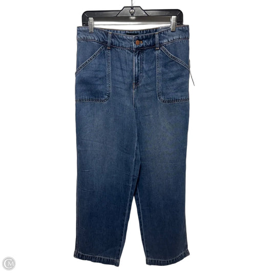 Summerweight Straight Ankle Jeans By Talbots In Blue Denim, Size: 4