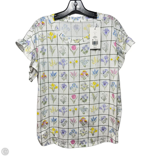 Top Short Sleeve By Crown And Ivy In Floral Print, Size: L