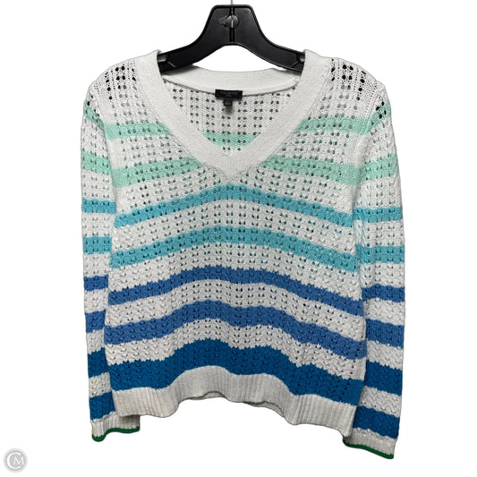 Sweater By Talbots In Striped Pattern, Size: L Petite