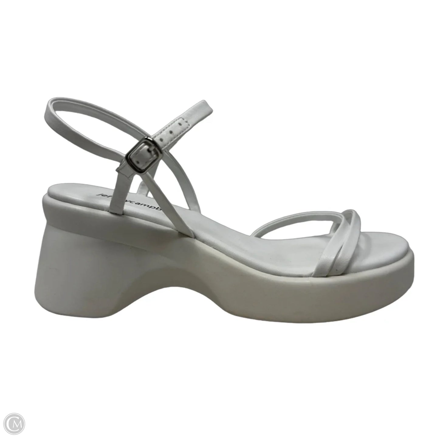Leonel Platform Sandals By Jeffrey Campbell In White, Size: 7