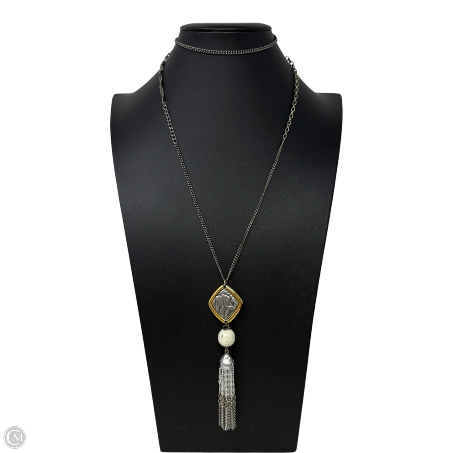Elephant Tassel Pendant Necklace By Darlene