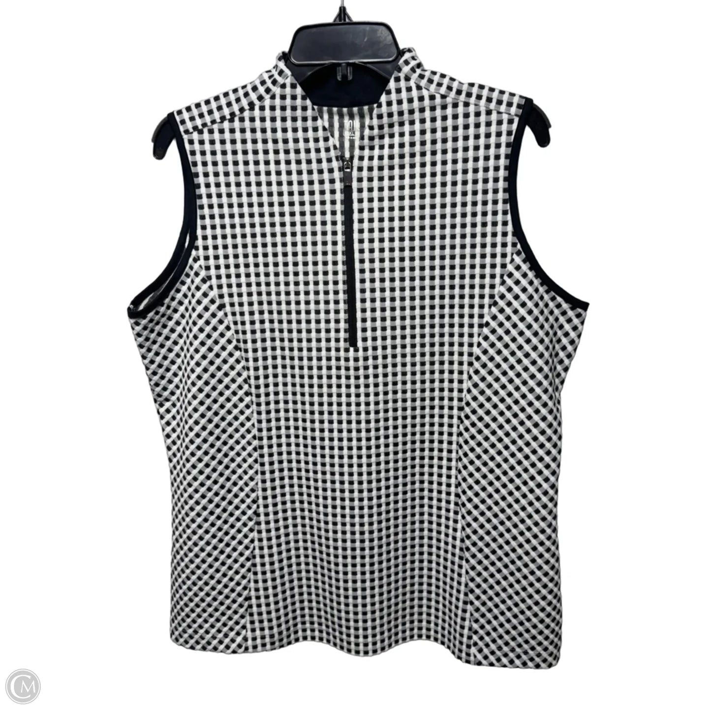 Top Sleeveless By Tail In Black & White, Size: Xl