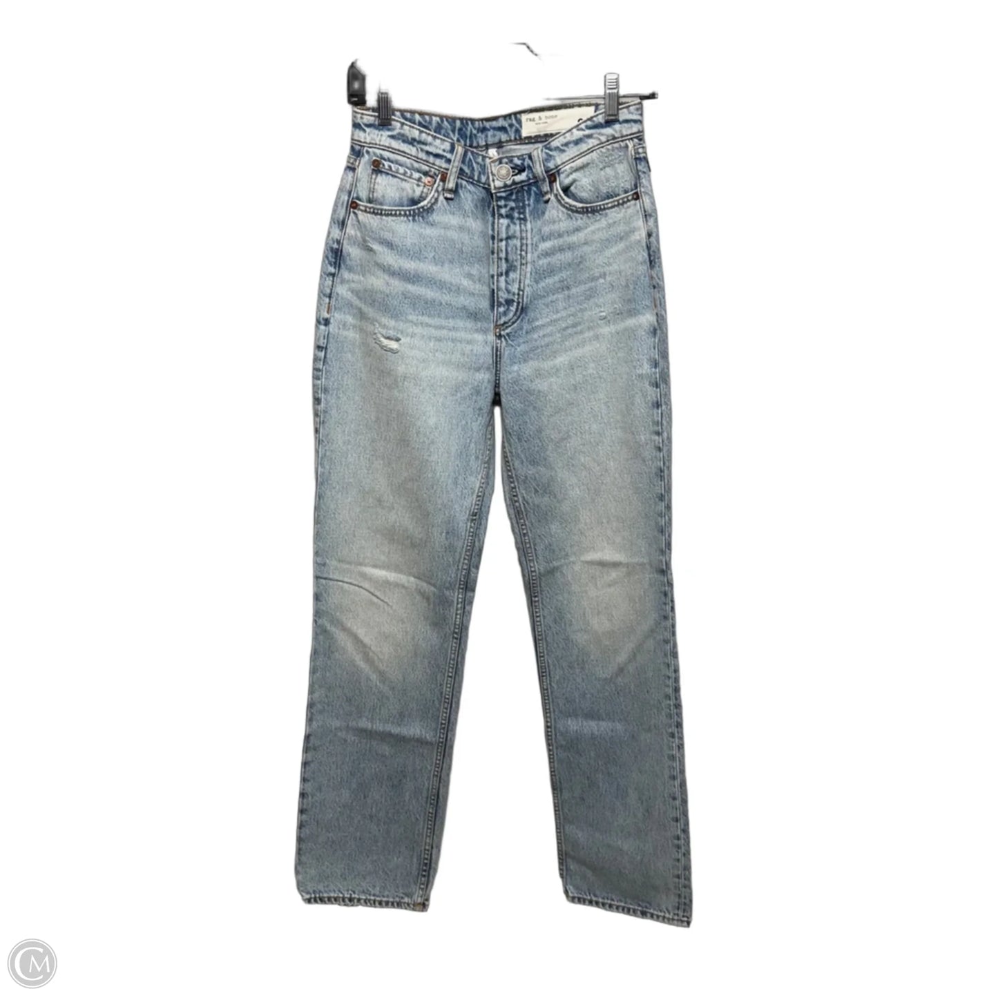 Alex High Rise Straight Jean By Rag And Bone In Blue Denim, Size: 2/26