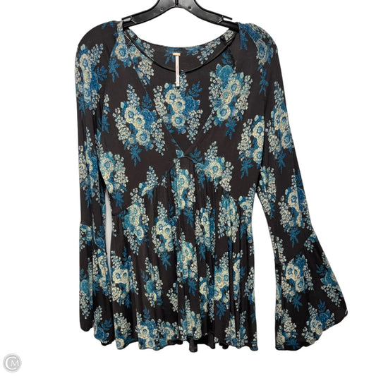 Tunic Long Sleeve By Free People In Floral Print, Size: M