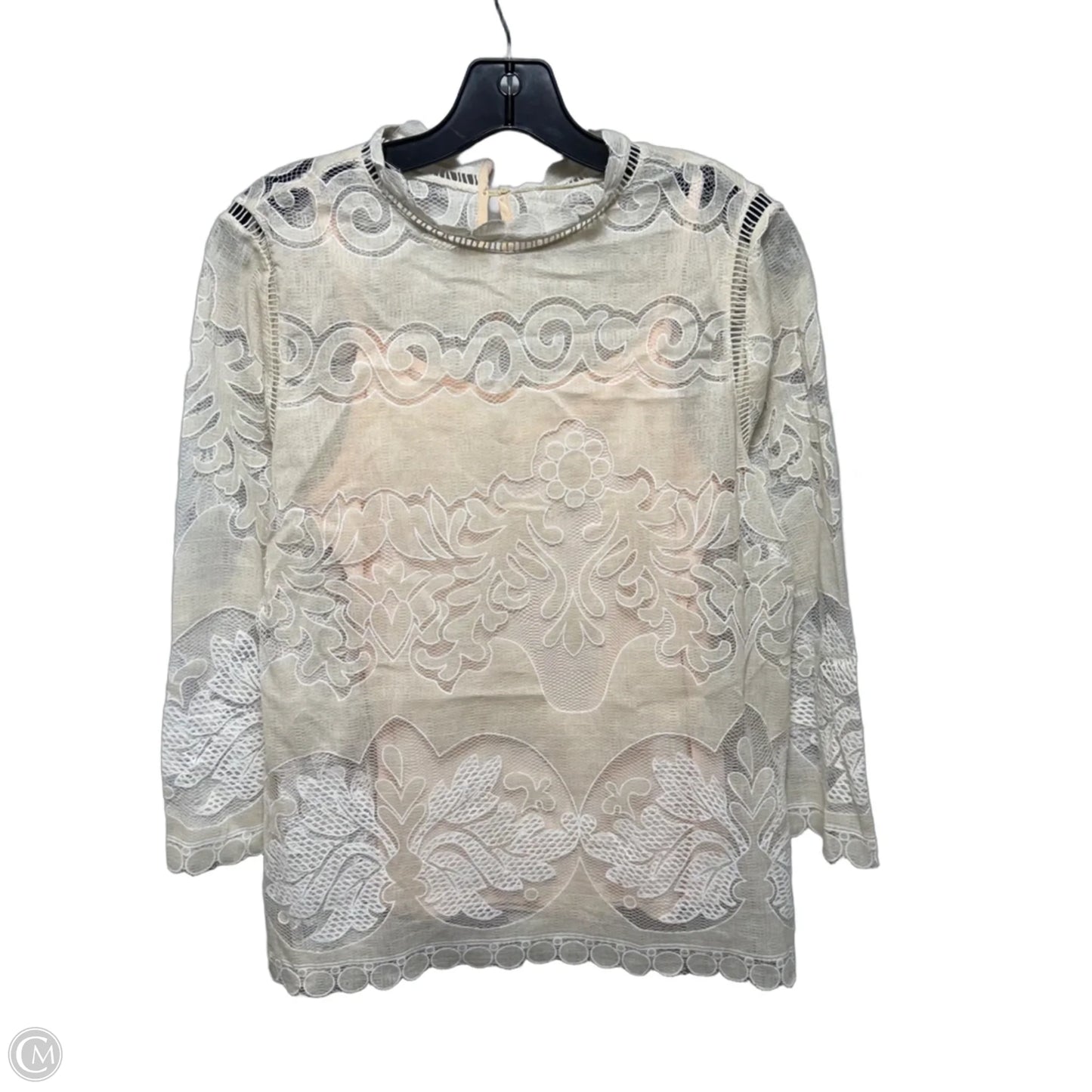 Top Long Sleeve By the impeccable pig In Cream, Size: L