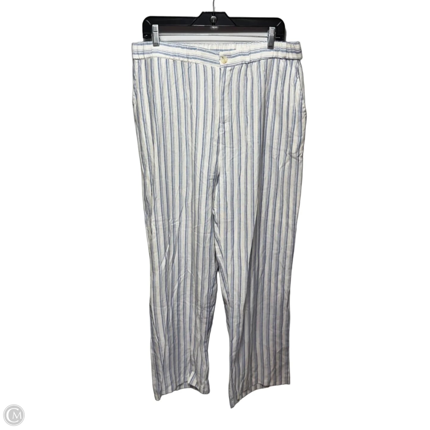 Pants Linen Blend By Coco + Carmen In Striped Pattern, Size: Xxl