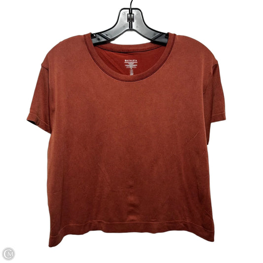 Athletic Top Short Sleeve By Athleta In Copper, Size: M