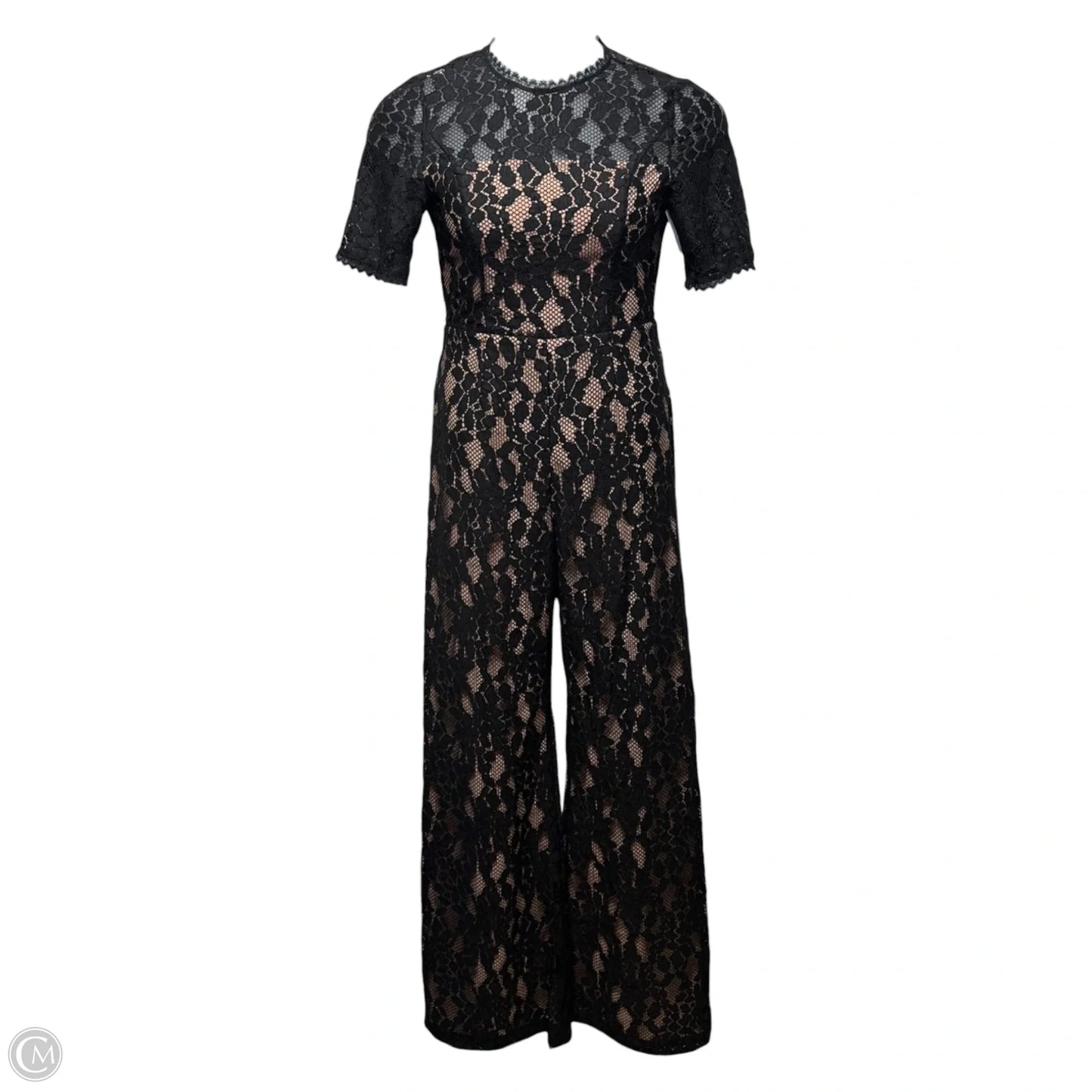 Janus Lace Wide Leg Jumpsuit By Alexis In Black & Tan, Size: M