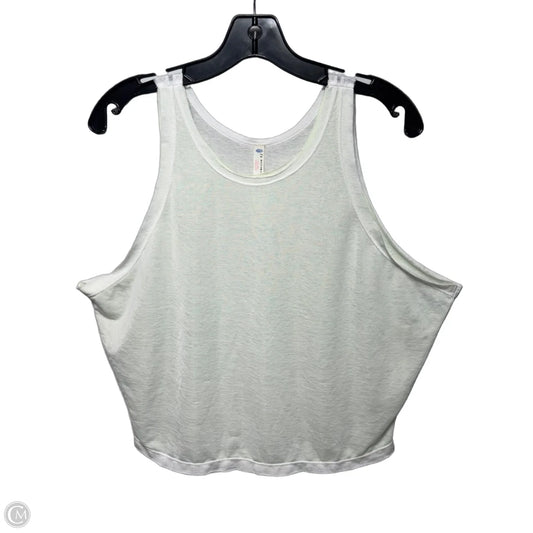Athletic Tank Top By Free People Movement In Green & White, Size: M