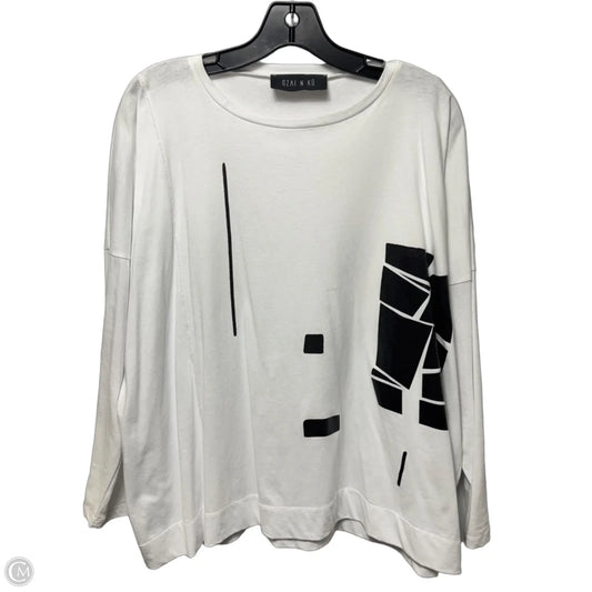 Abstract Top Long Sleeve By Ozai n Ku In Black, Size: M