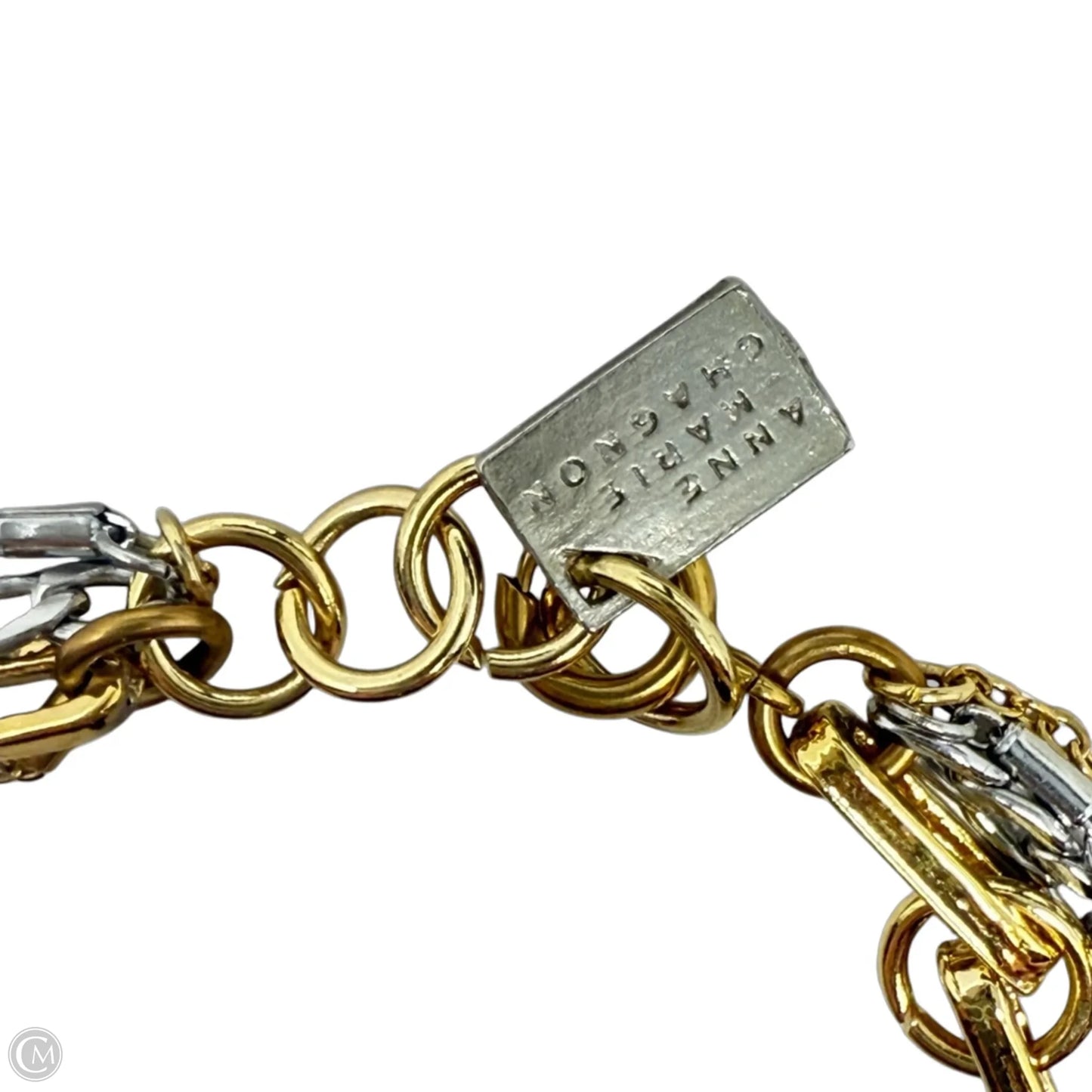 Multi-Row Two Tone Faces Bracelet By Anne Marie Chagnon