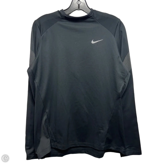 Athletic Top Long Sleeve Crewneck By Nike Apparel In Black, Size: L