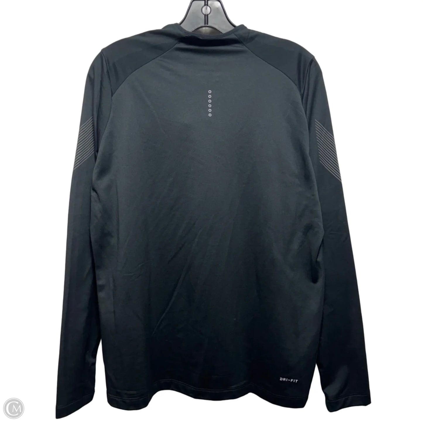 Athletic Top Long Sleeve Crewneck By Nike Apparel In Black, Size: L