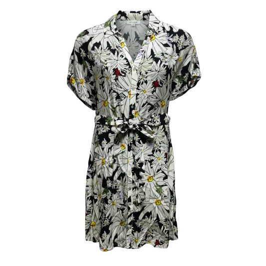 Mini Shirt Dress By Pom Amsterdam In Floral Print, Size: 12