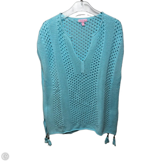 Sweater Sleeveless Designer By Lilly Pulitzer In Aqua, Size: S/M
